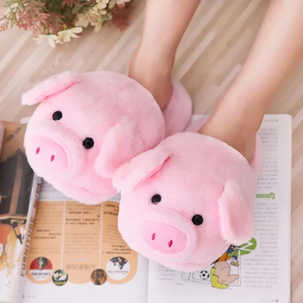 Adorable Pink Pig Slippers