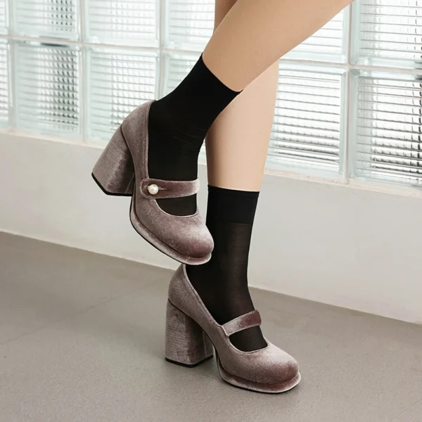 Chic Waterproof Platform Heels - Image 6