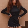 Women's Ruffled Knit Mini Dress - Image 10