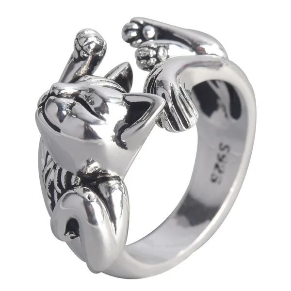 Vintage Cute Cat Ring - Image 6