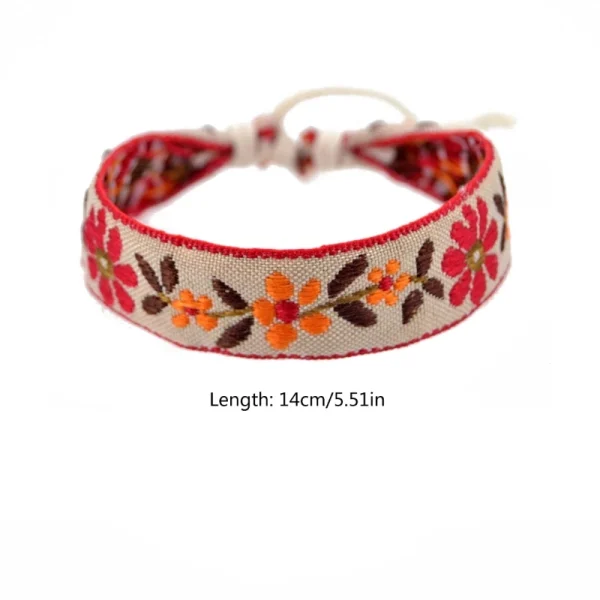 Sweet Strawberry Flower Weave Bracelet - Image 6