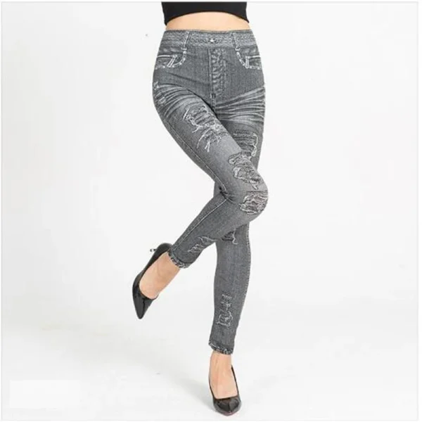 Women's Imitation Jeans Leggings - Image 4