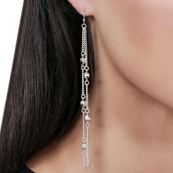 Bohemian Long Chain Rhinestone Pendant Earrings