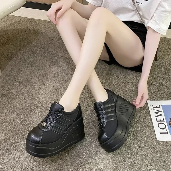 Stylish & Comfortable Women's Lace-Up Sneakers - Image 6