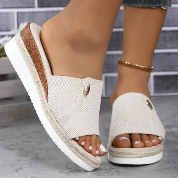 Women's Wedge Heel Slippers - Image 3