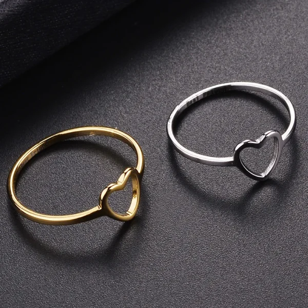 Best Friend Hollow Heart Ring