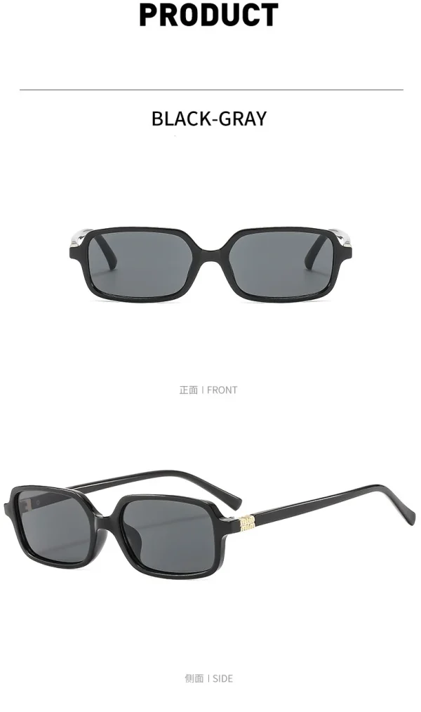 Vintage Rectangle Sunglasses - Image 4