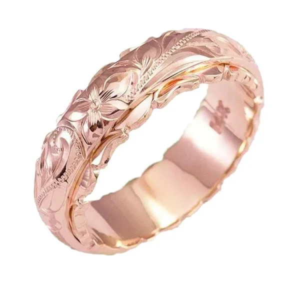 Carved Rose Flower Ring - Image 5