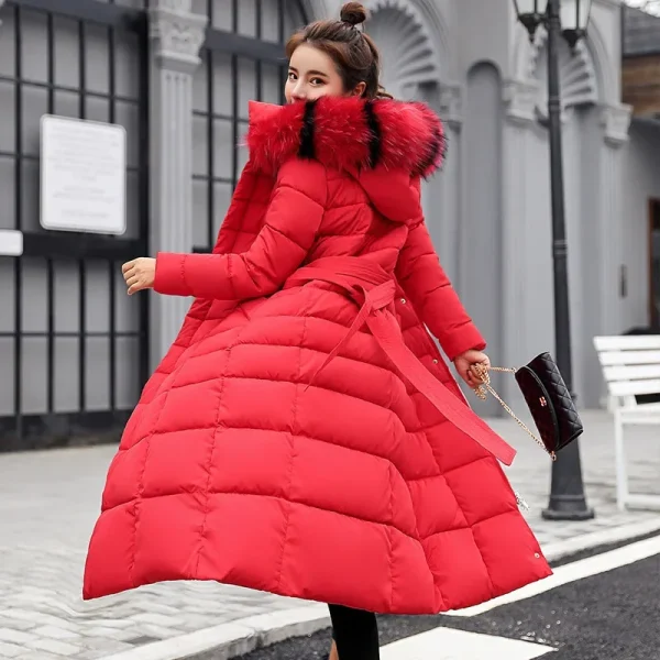 Long Down Cotton Parkas Coat - Image 4