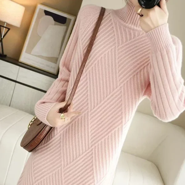 Elegant Wool Sweater Dress - Image 5