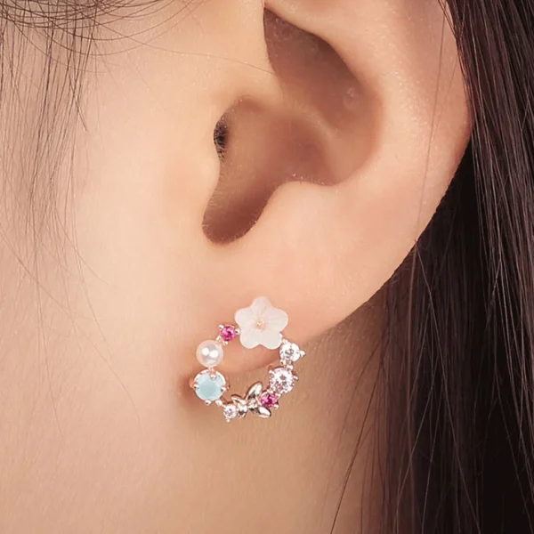 Sweet Bowknot Alloy Earrings - Image 4