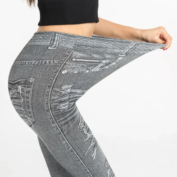 Women's Imitation Jeans Leggings - Image 5