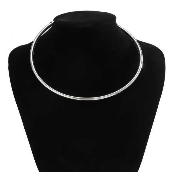 Minimalist Metal Collar Necklace - Image 3