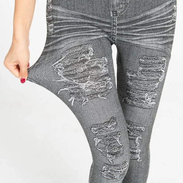 Women's Imitation Jeans Leggings - Image 6