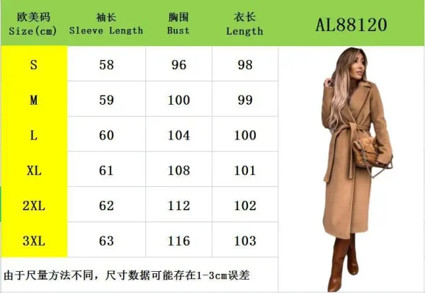 Women's European & American Style Wool Blend Coat - Image 5