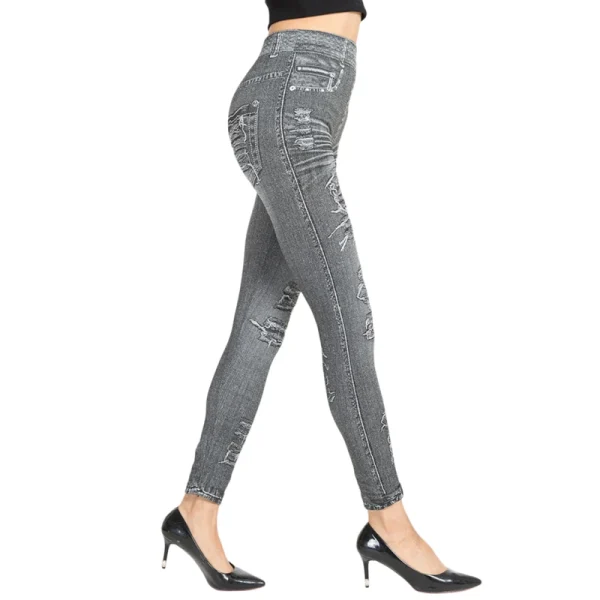 Women's Imitation Jeans Leggings - Image 2