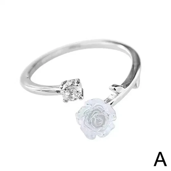 Rose Flower Zircon Ring - Image 5