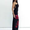 Floral Strapless Bodycon Midi Dress - Image 4