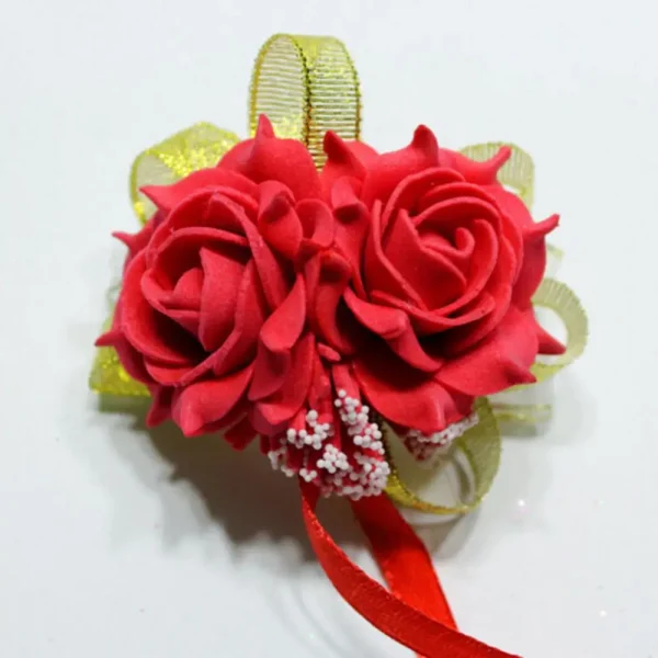 Elegant Rose Bridal Wrist Corsage - Image 6