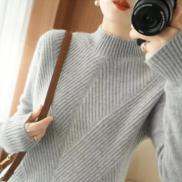 Elegant Wool Sweater Dress - Image 8