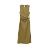 Elegant Sleeveless Midi Dress