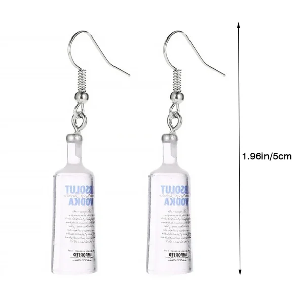 Vodka Bottle Resin Earrings - Image 3