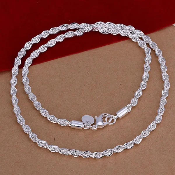 Elegant Silver Plated Twisted Chain Bracelet