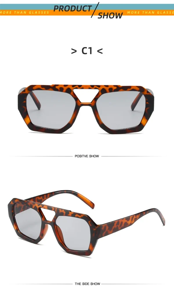 Vintage Square Sunglasses for Men and Women - Image 7