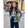 Women's Cropped Aviator Jacket - Image 6