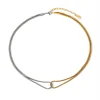 Stainless Steel Jewelry Minimalist Metal Mix Chain Necklace - Image 4