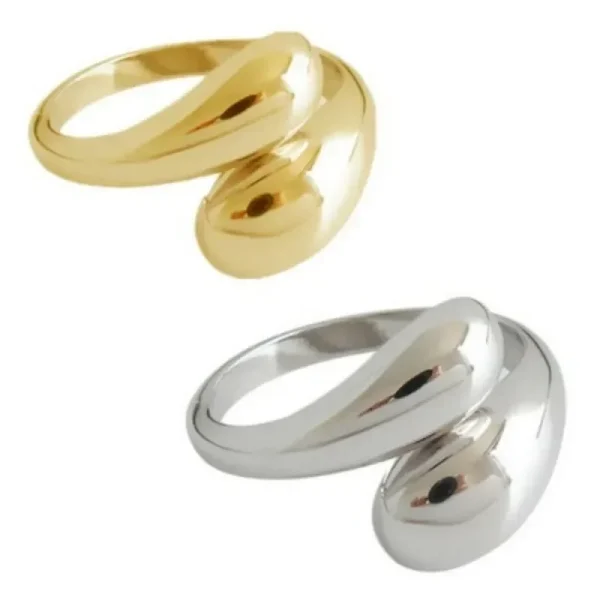 Elegant Geometric Hollow Ring - Image 5