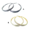 Matte Round Hoop Earrings - Image 5