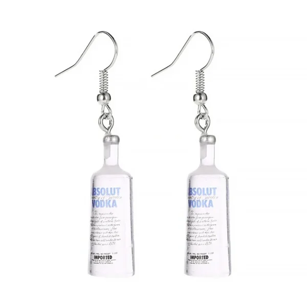 Vodka Bottle Resin Earrings