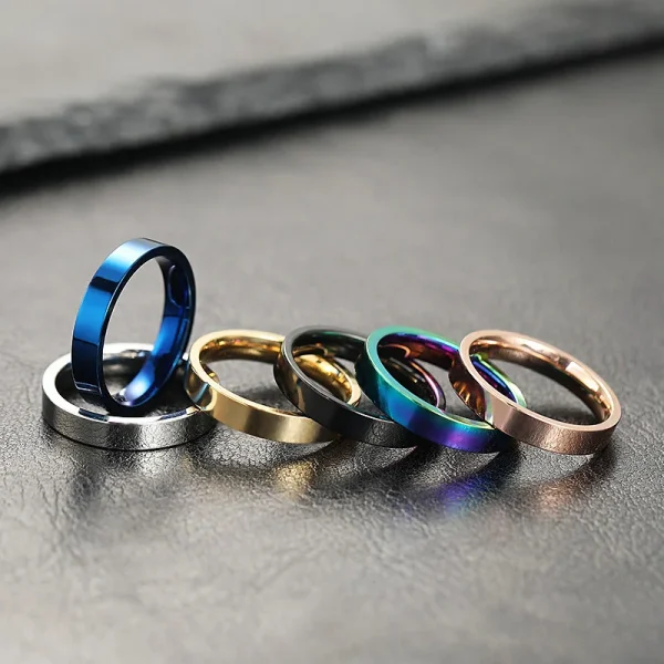 Elegant Stainless Steel Couple Ring - Image 3