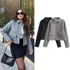 Women's Cropped Aviator Jacket - Image 2