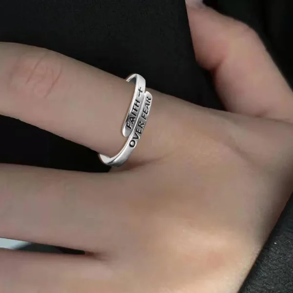 Faith & Fear Letter Ring