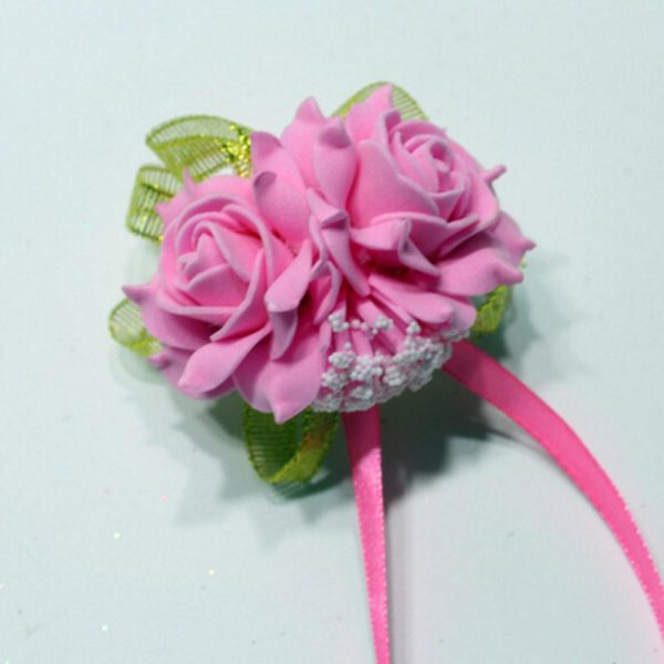 Elegant Rose Bridal Wrist Corsage - Image 8