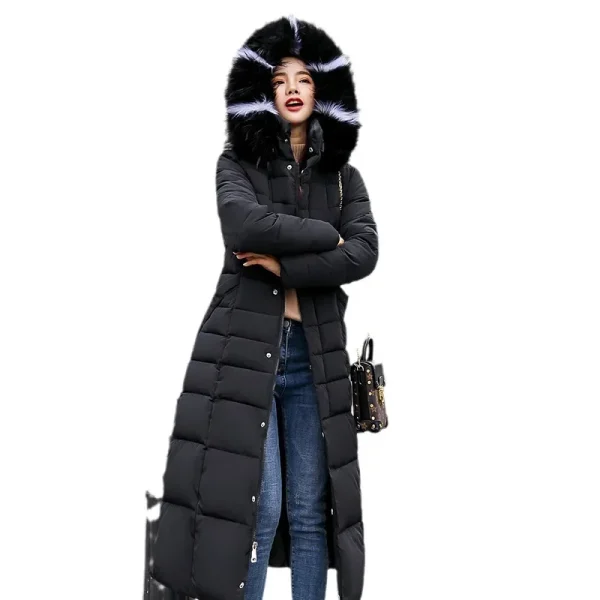 Long Down Cotton Parkas Coat - Image 5