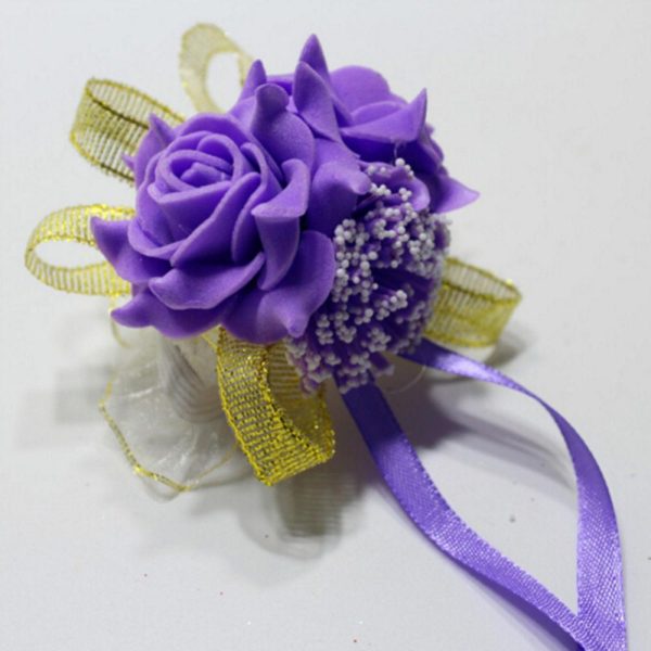 Elegant Rose Bridal Wrist Corsage - Image 9