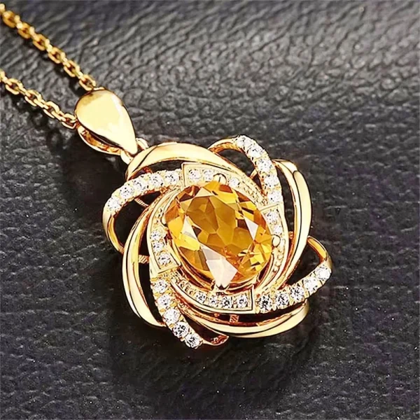 Delysia King Citrine Pendant Necklace - Image 2