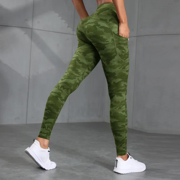 CHRLEISURE Women's High-Waist Camouflage Gym Leggings - Image 3