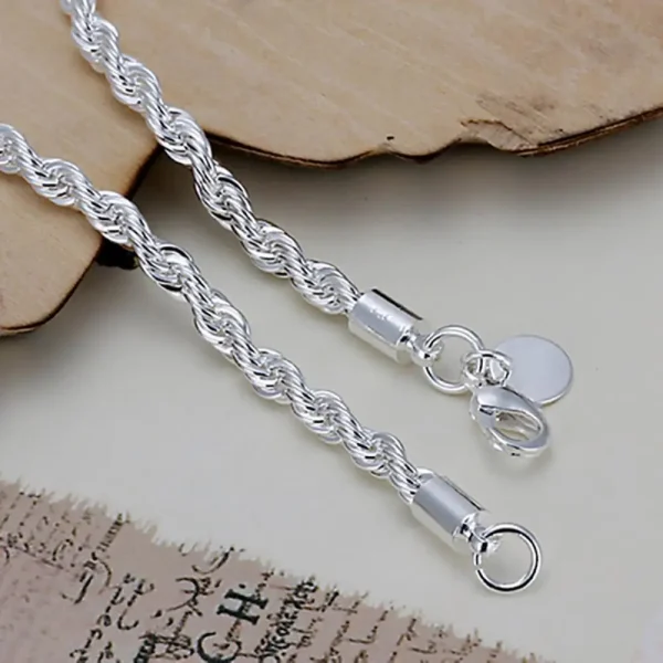 Elegant Silver Plated Twisted Chain Bracelet - Image 11