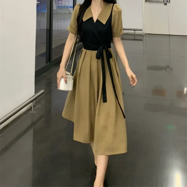 Elegant Satin Midi Dress