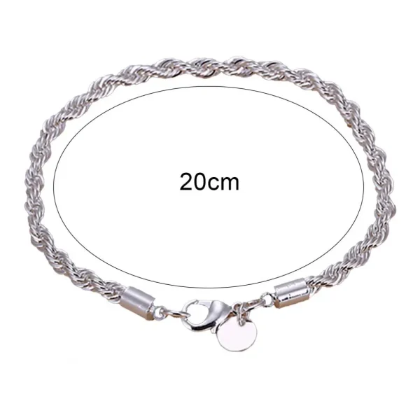 Elegant Silver Plated Twisted Chain Bracelet - Image 6