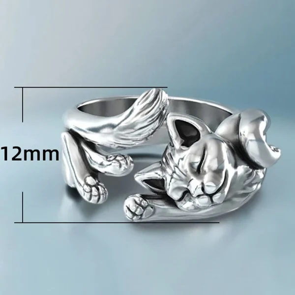 Vintage Cute Cat Ring - Image 5