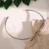 Simple Open Circle Choker Necklace - Image 6