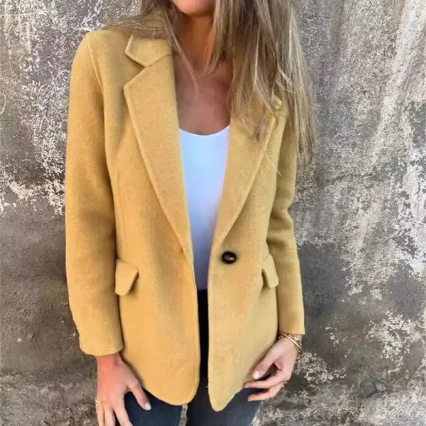 Women's Short Wool Blend Coat - Image 2