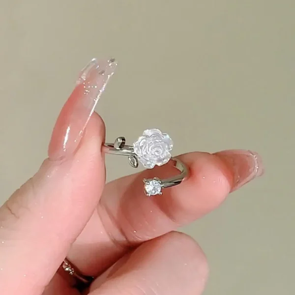 Rose Flower Zircon Ring - Image 6