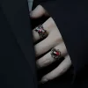 Irregular Red Crystal Spider Ring - Image 4