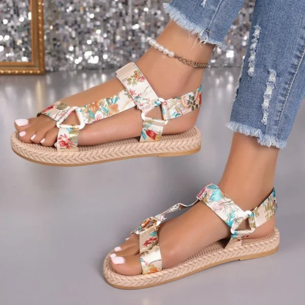 2025 Summer Hemp Rope Platform Sandals - Image 5